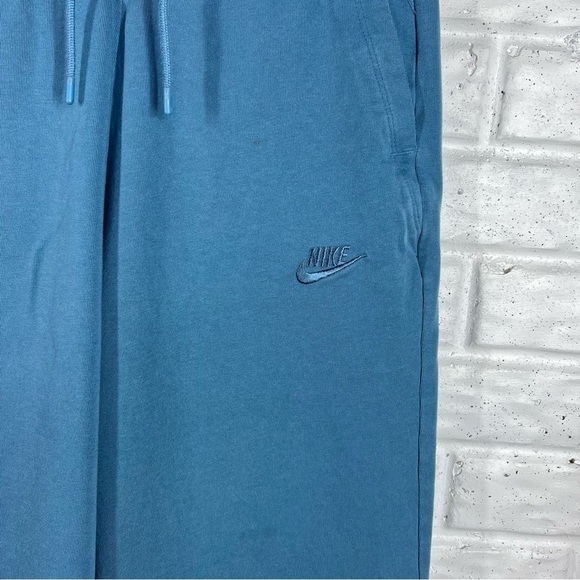 NIKE Medium Teal Cotton Pull on Cropped Wide Leg Lounge Pants - Picture 4 of 9
